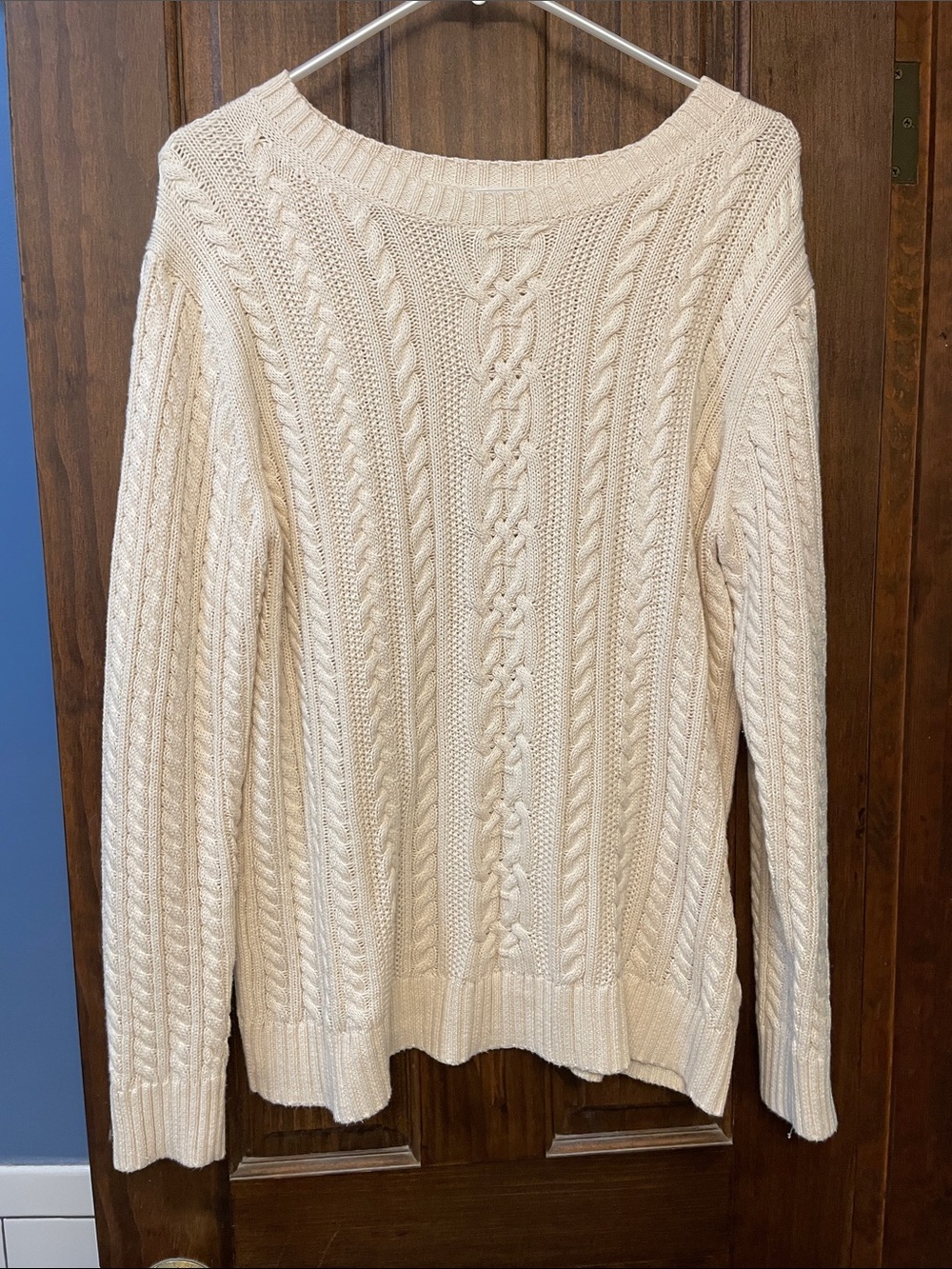 Cream Cable Knit Women’s Sweater
